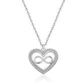 Collier Cœur Infini en Argent pour Femme